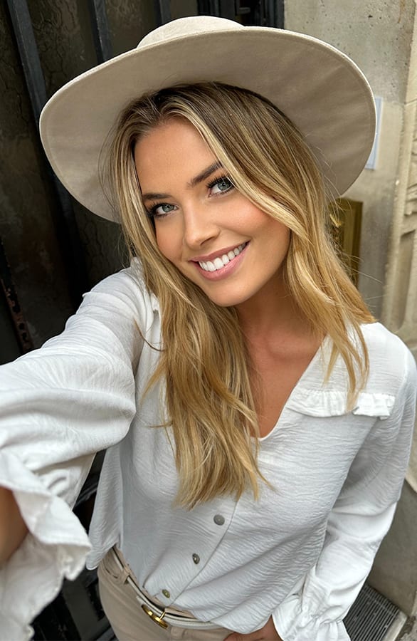 Ruffle Blouse Met Pofmouwen Ecru – blouses, foto 10