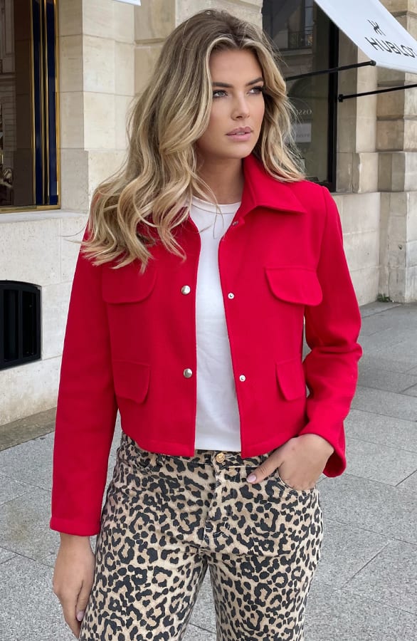 Short Bomberjacke Rot, Mäntel, Foto 5