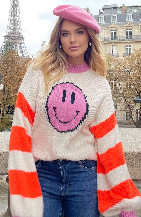 Smile Neon Oversized Trui – shoparchief, foto 4