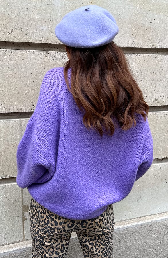 Soft Oversized Trui Lila – shoparchief, foto 3