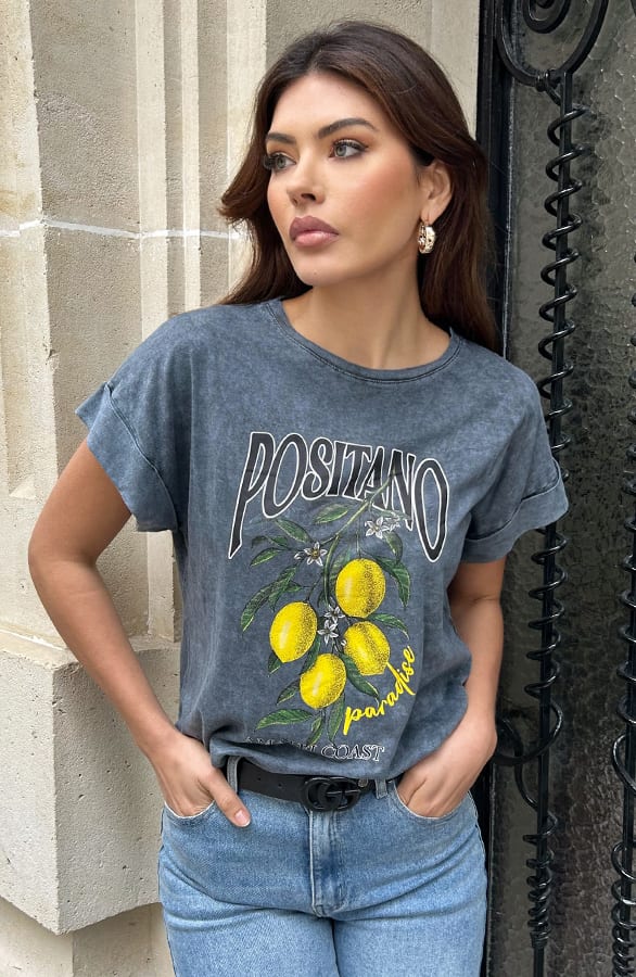 Stone Wash T-Shirt Lemons, Shoparchiv, Foto 4
