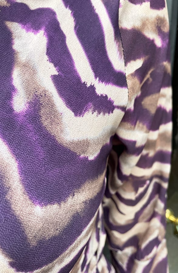 Stripe Jurk Wijde Mouw Zebra Purple – shoparchief, foto 7