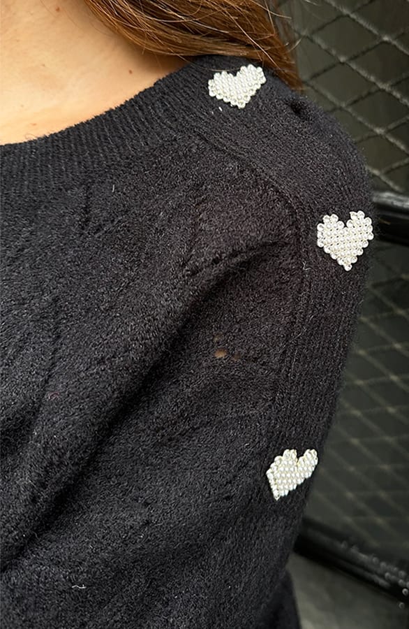 Ultra Soft Trui Limited Heart Zwart – alle kleding, foto 6