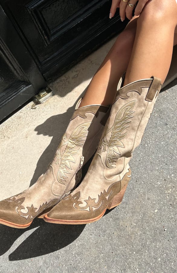 Western Cowboy Boots Hazelnut – shoparchief, foto 2