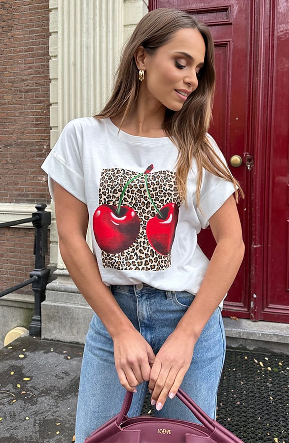 Cherry Leopard T-Shirt – shoparchief, foto 6