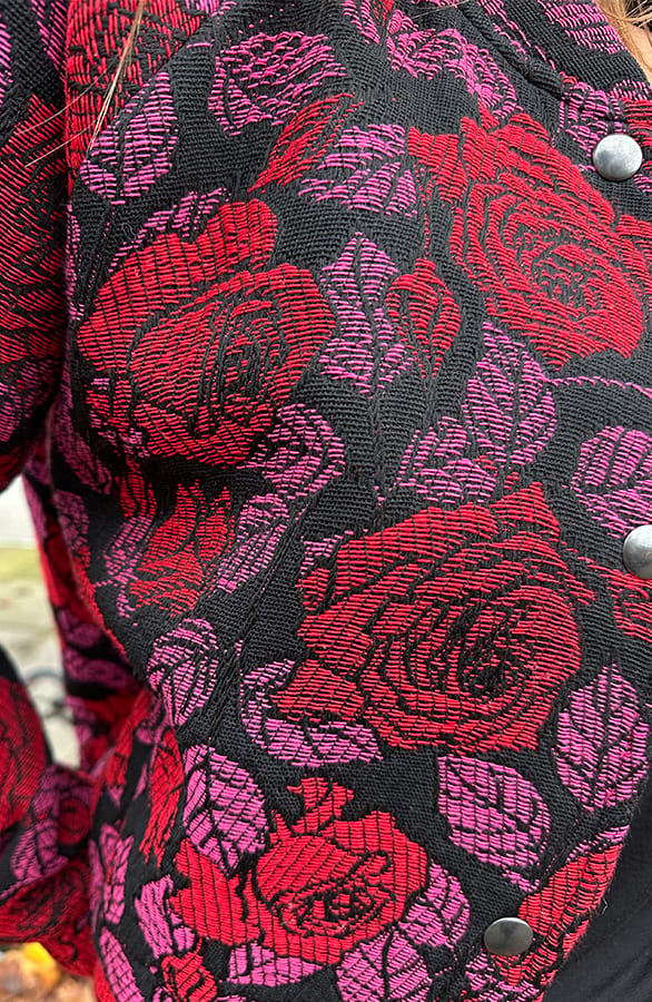 Deluxe Flower Bomber Rood Roze – shoparchief, foto 6