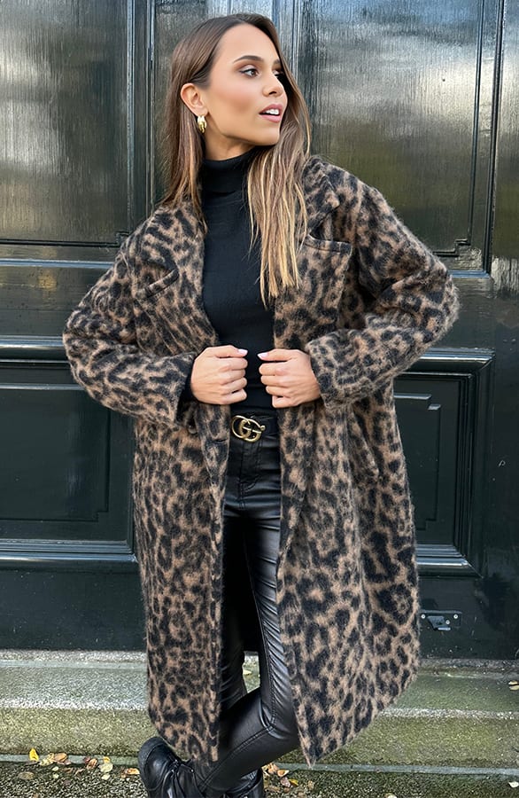 Exclusive Oversized Coat Leopard – shoparchief, foto 1