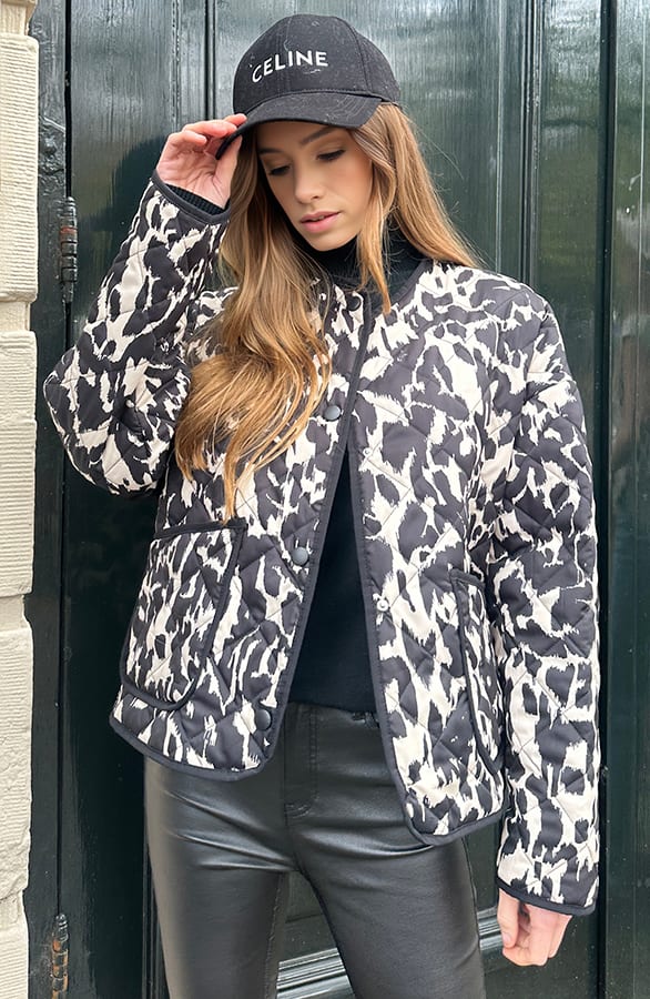 Leopard Jacket Zwart – shoparchief, foto 3