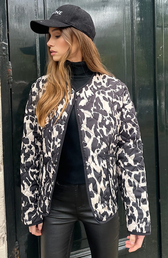 Leopard Jacket Zwart – shoparchief, foto 1