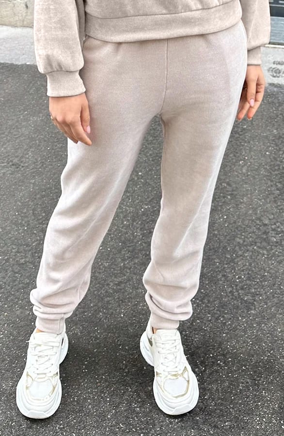 Lounge Broek Corduroy Beige – shoparchief, foto 1