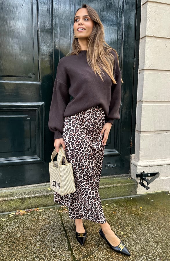 Luxury Soft Trui Wijde Mouw Choco – shoparchief, foto 5