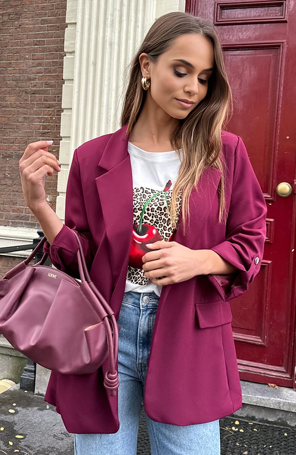 Oversized Blazer Limited Burgundy – shoparchief, foto 7