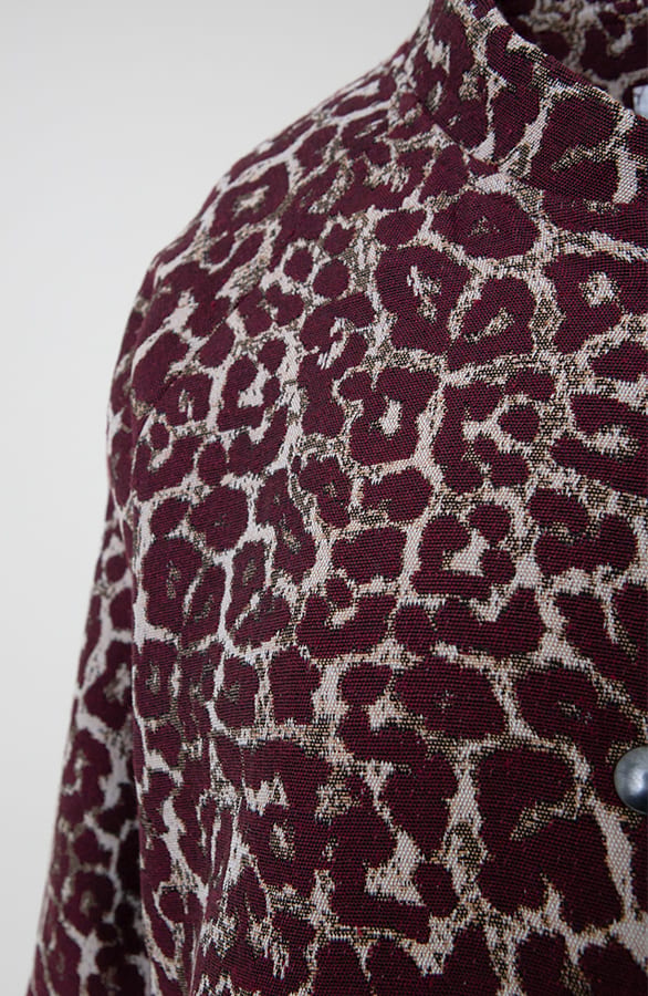 Deluxe Leopard Bomber Burgundy – shoparchief, foto 3