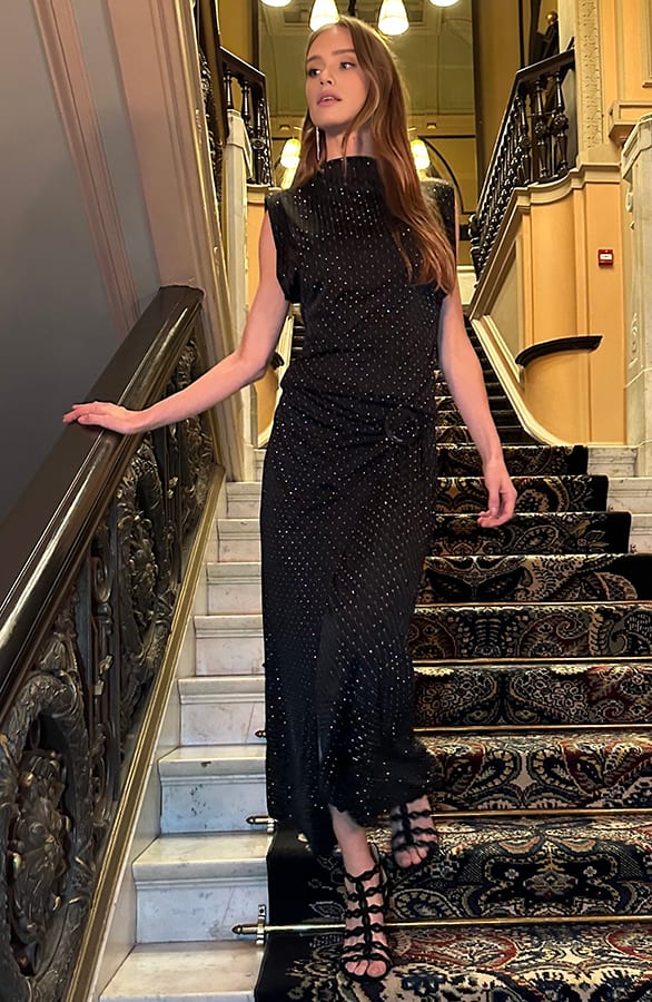 Diamonds Top Met Schoudervulling Zwart – shoparchief, foto 8