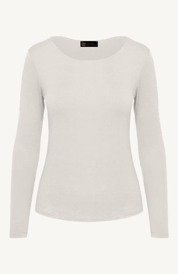 Essence Long Sleeve Round Neck Beige – shoparchief, foto 1