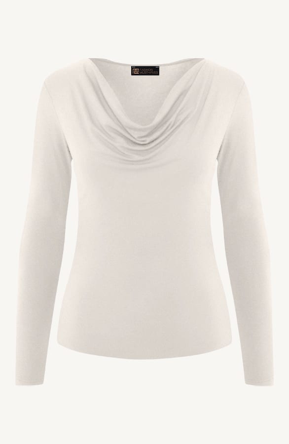 Essence Long Sleeve Waterval Top Beige – shoparchief, foto 2