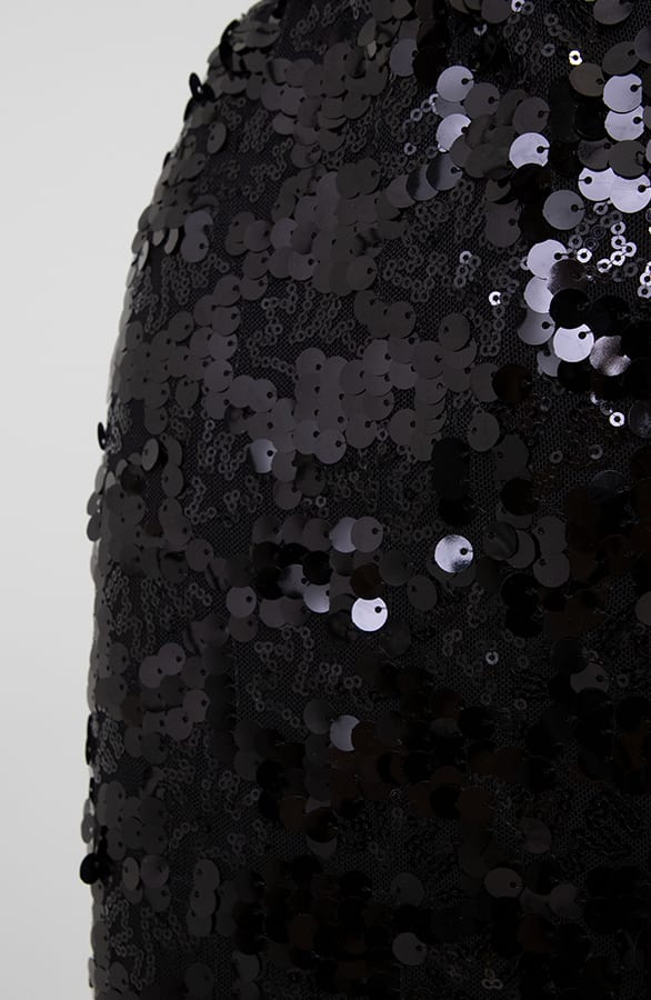 Exclusive Pailletten Skirt Zwart – shoparchief, foto 3