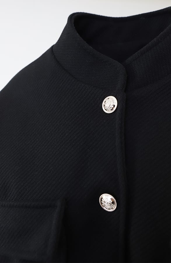 Gemeleerde Bomber Jacket Zwart – shoparchief, foto 3