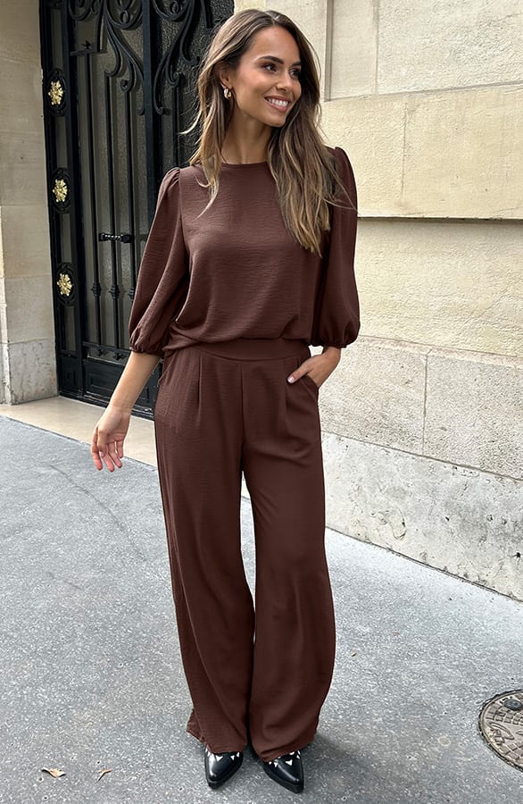 Mila Pantalon Choco Petite – shoparchief, foto 6