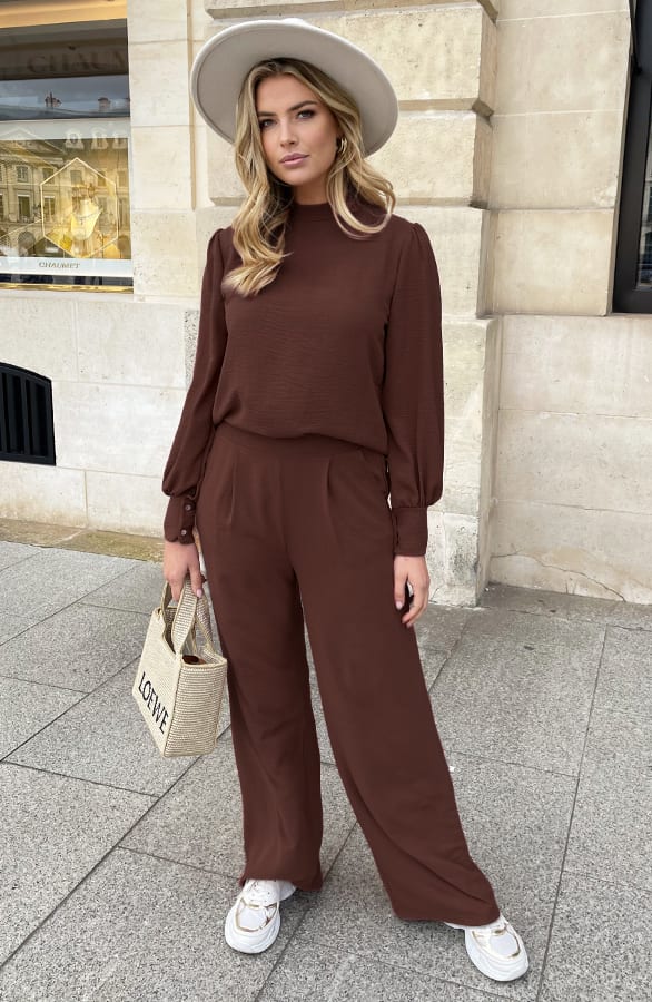 Mila Pantalon Choco Petite – shoparchief, foto 3