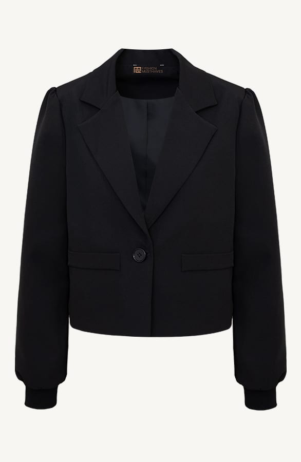 Pofmouw Blazer Zwart – shoparchief, foto 1