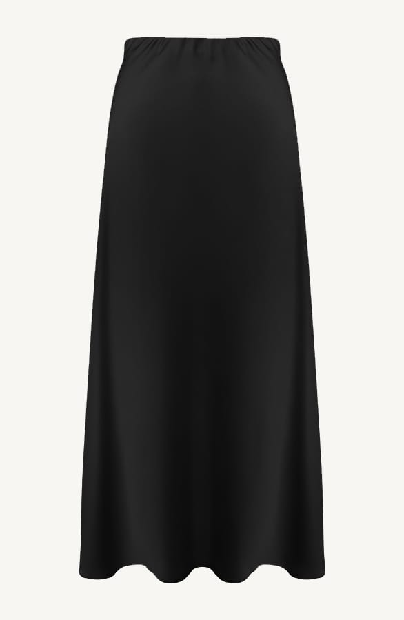Silk Skirt Zwart – shoparchief, foto 1