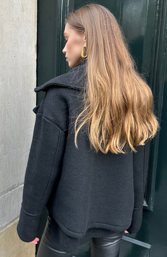 Woven Jas Exclusive Zwart – shoparchief, foto 3