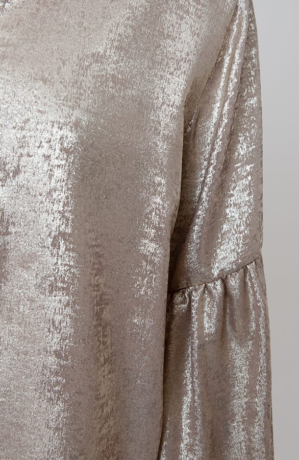 Blouse Met Ruches Mouw Goud – shoparchief, foto 2