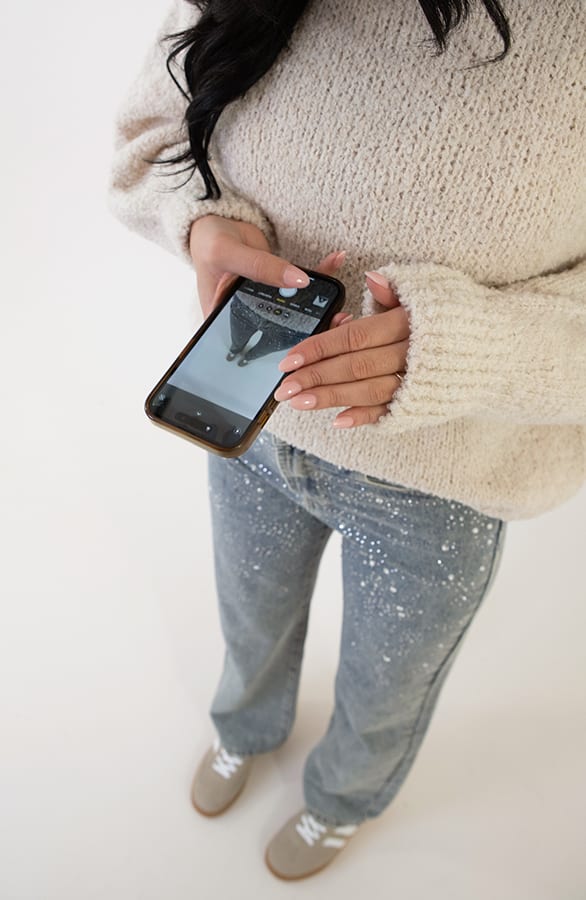 Diamond Denim Jeans Wide Leg – spijkerbroeken, foto 5