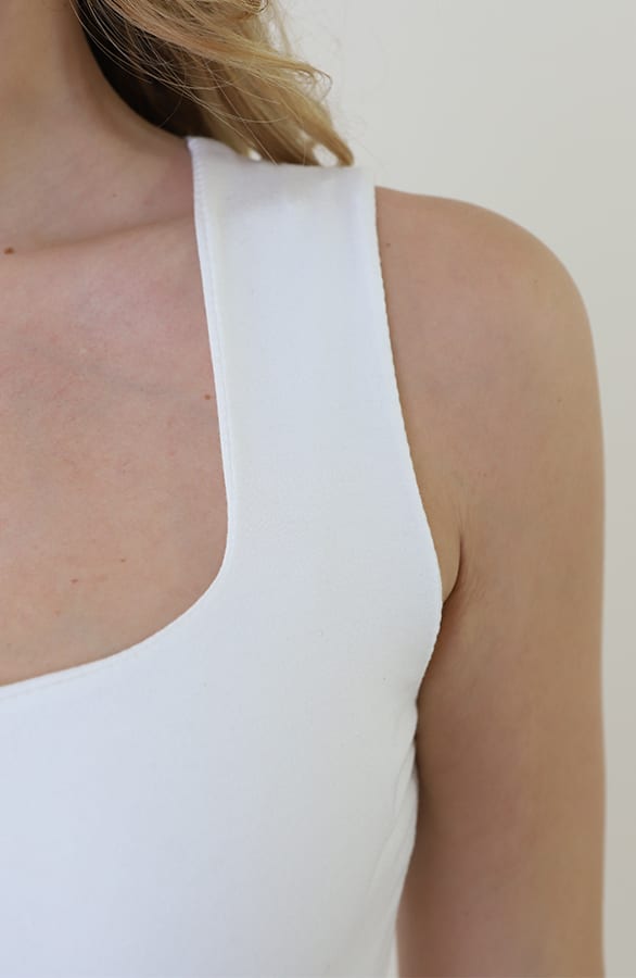 Essence Top Square Neck Ecru – shoparchief, foto 7