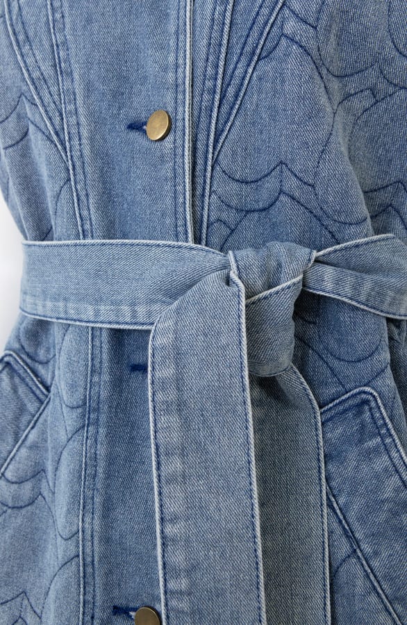 Heart Denim Gilet Met Schouderdetail – shoparchief, foto 7