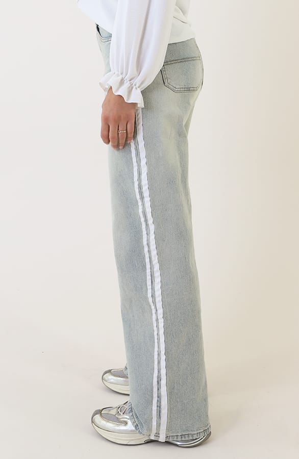 High Waist Denim Jeans mit Paspel Light Blue, Shoparchiv, Foto 1