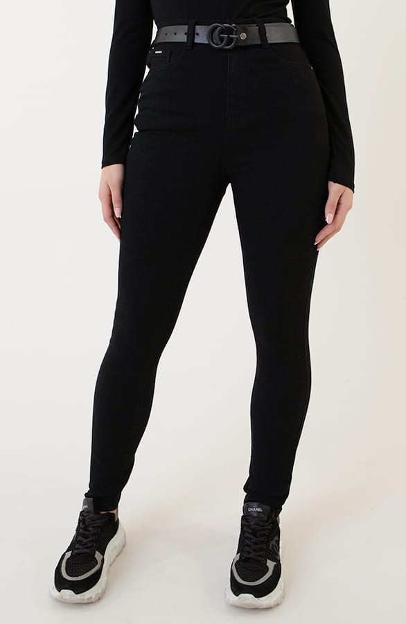 High Waist Stretch Skinny Jeans Black FMH – spijkerbroeken, foto 2