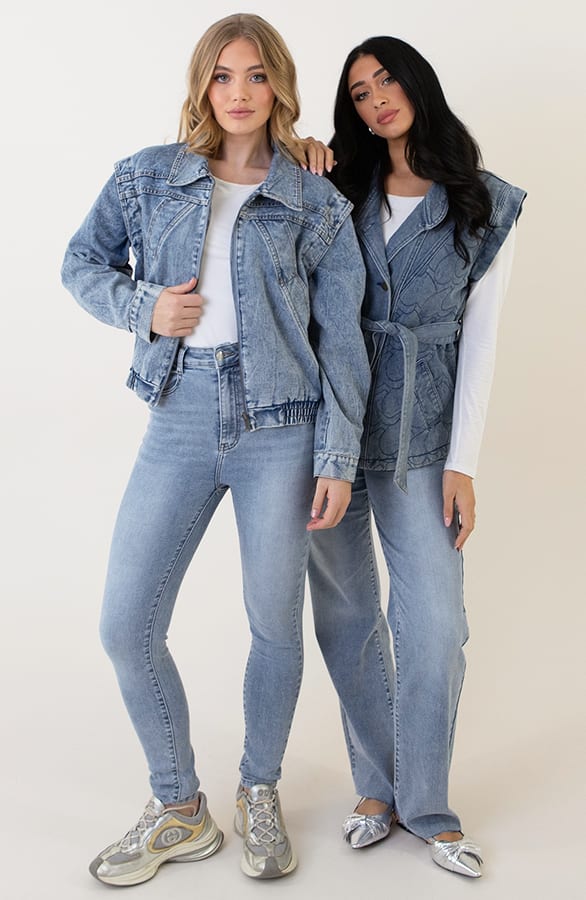 High Waist Stretch Skinny Jeans Blue FMH – spijkerbroeken, foto 7