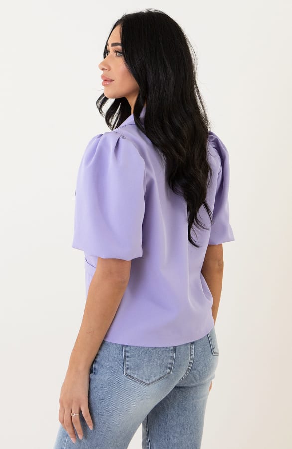 Lilly Puff Sleeve Blazer Lila – shoparchief, foto 8