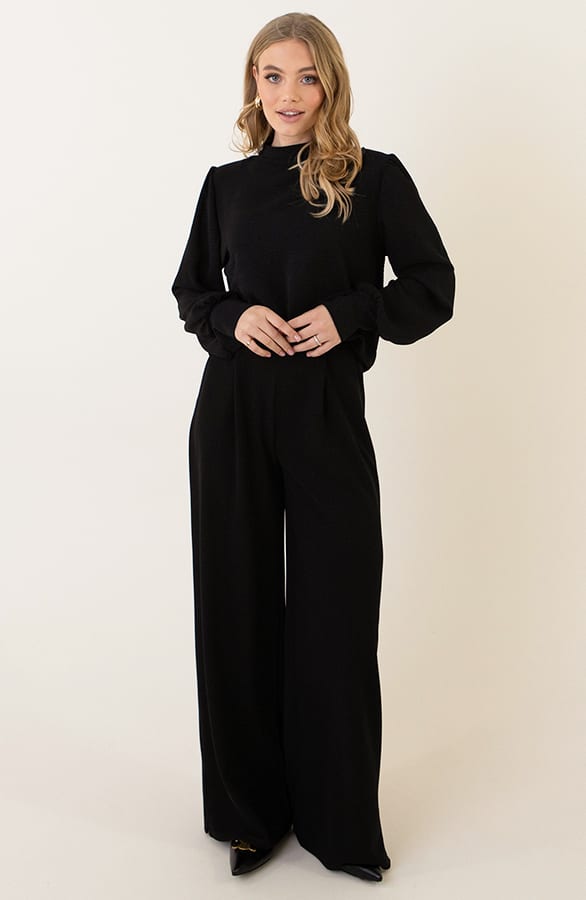 Mila Blouse Long Sleeve Zwart – alle kleding, foto 10