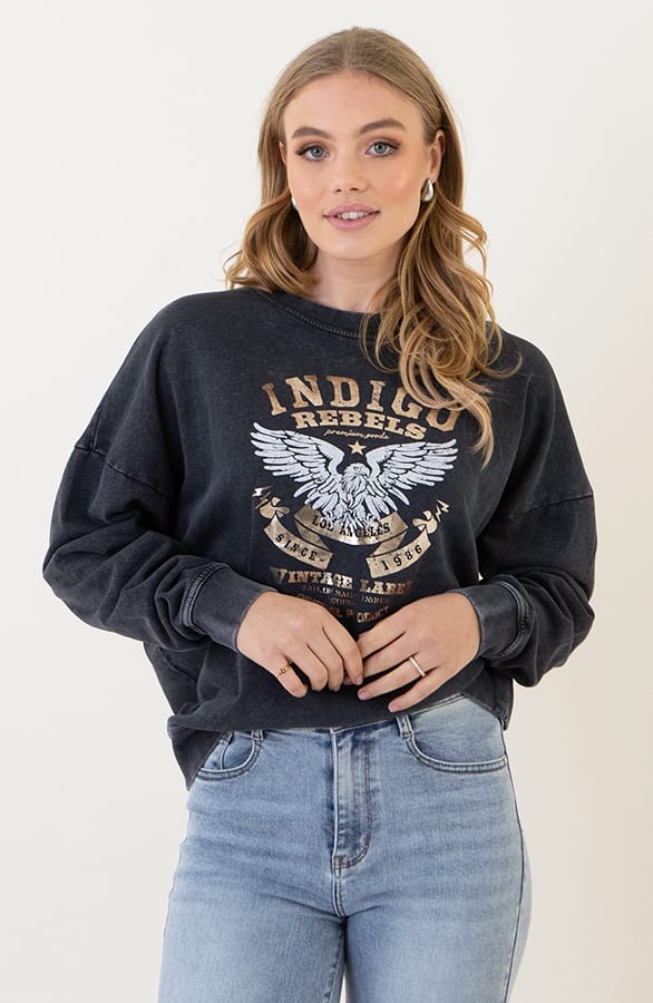Rebels Trui Stone Wash – truien, foto 2