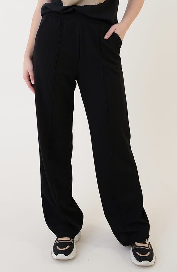 Scuba Wide Leg Pantalon Zwart – shoparchief, foto 5