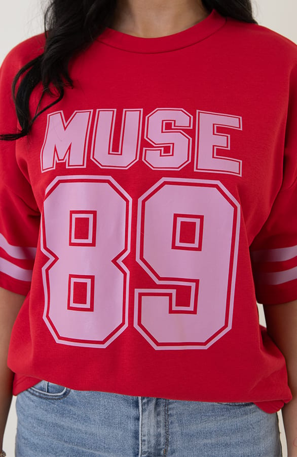 T-shirt With Muse 89 Rood – shoparchief, foto 13