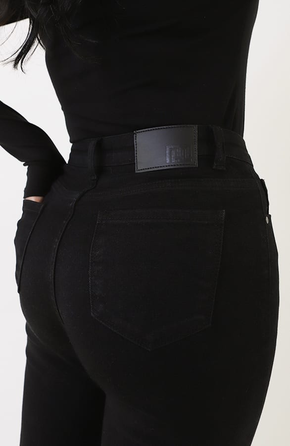 Wide Leg Jeans Black Stretch FMH – spijkerbroeken, foto 6