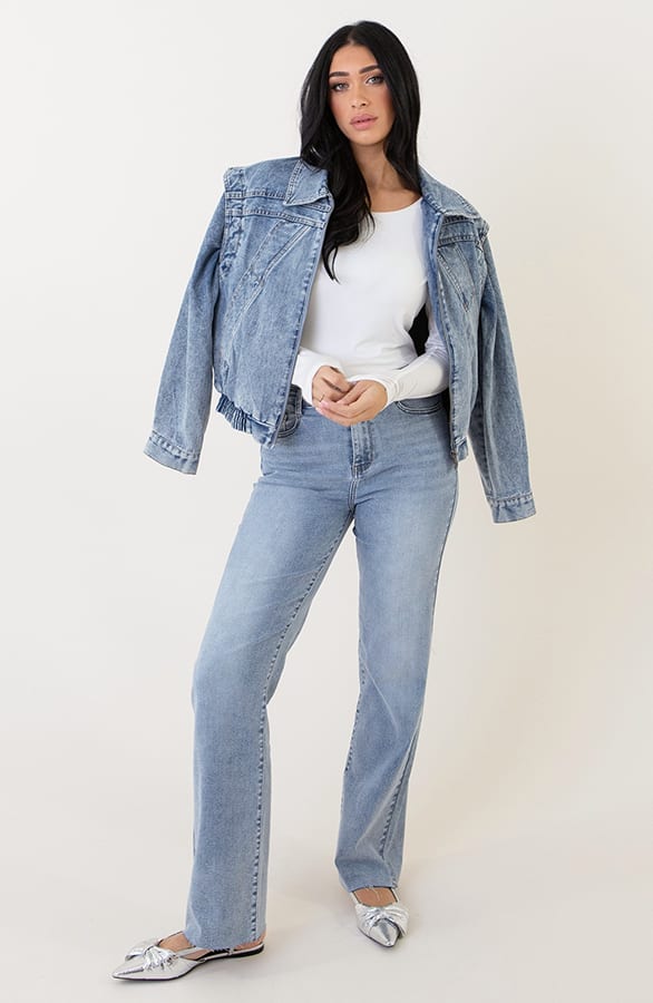 Wide Leg Jeans Blue Stretch FMH, Foto 4
