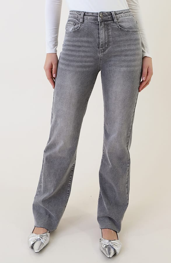 Wide Leg Jeans Grey Stretch FMH – spijkerbroeken, foto 5