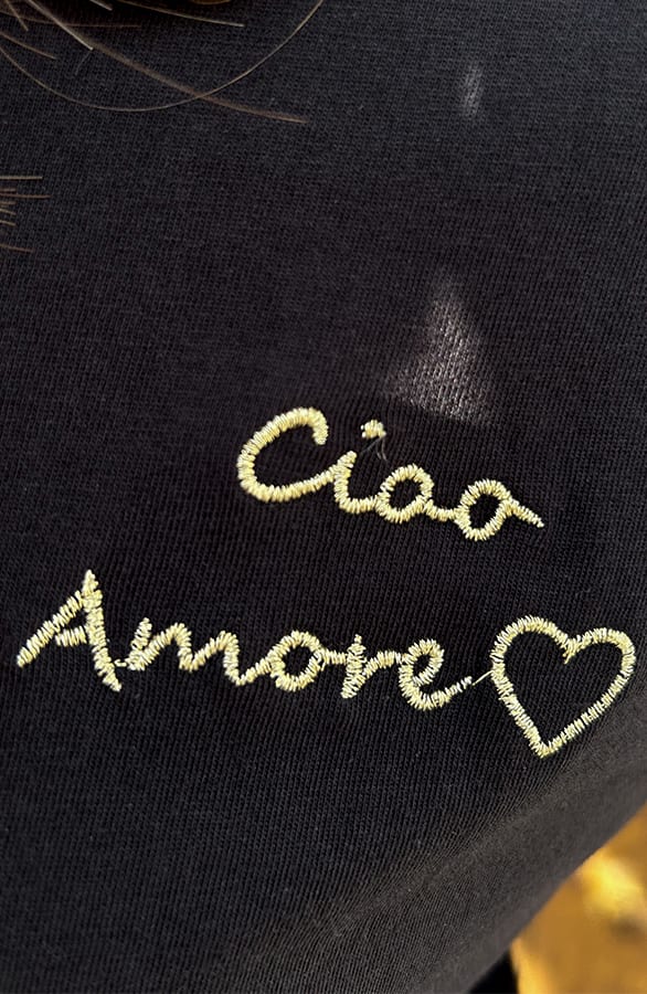 Ciao Amore T-Shirt Zwart Goud – shoparchief, foto 3