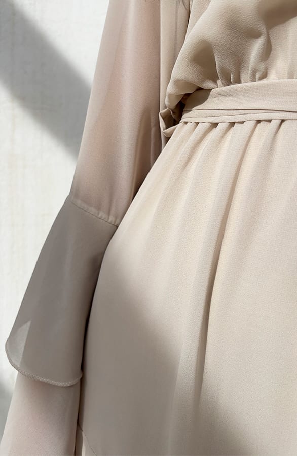 Atelier Ruffle Dress Beige – shoparchief, foto 7