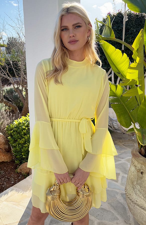 Atelier Ruffle Dress Butter Yellow – shoparchief, foto 3