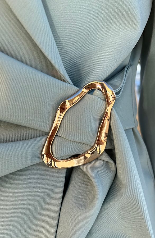 Blazer Met Gouden Detail Mint – shoparchief, foto 8