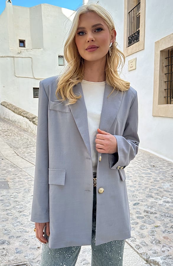 Ciao Amore Oversized Blazer Grijs – shoparchief, foto 3