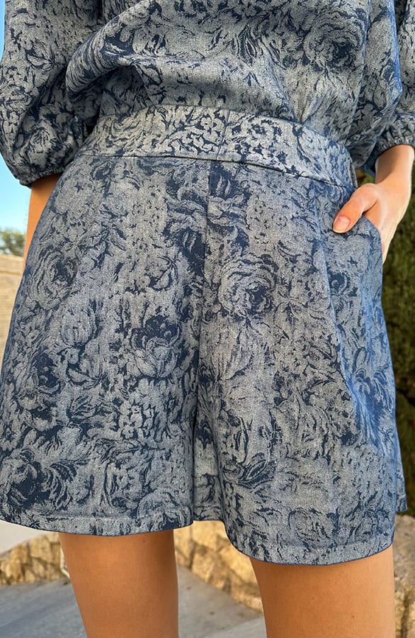 Denim Flower Short 2.0