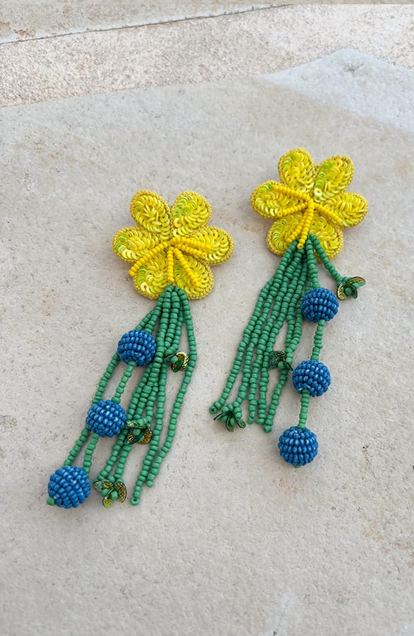 Exclusive Flower Oorbellen Handmade – shoparchief, foto 1