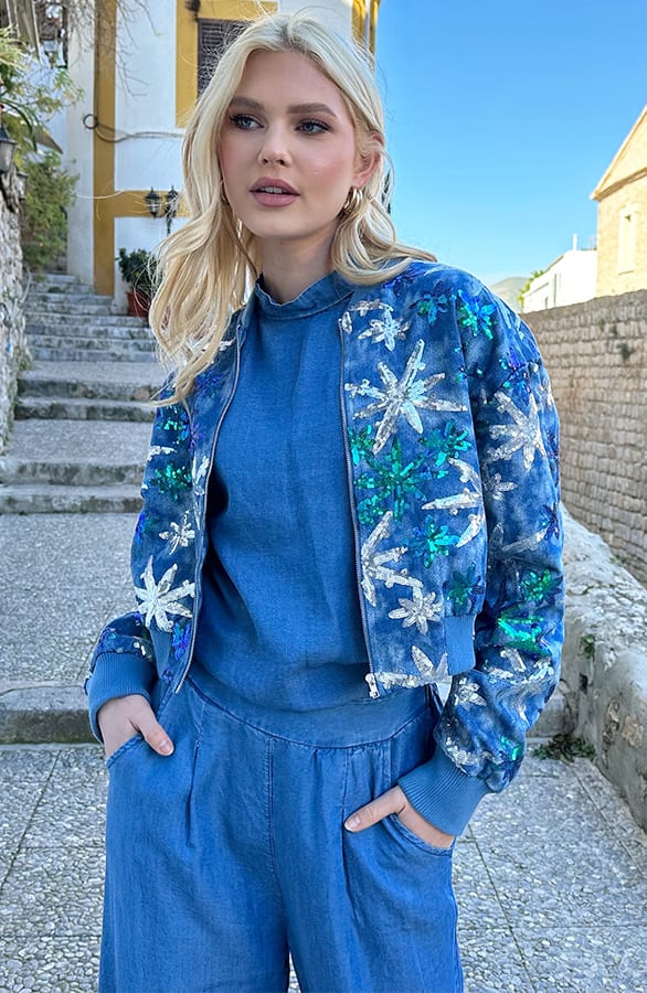 Exclusive Pailletten Bomber Jacket – shoparchief, foto 1